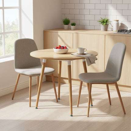 Round Dining Table, Bamboo Legs, Seats 4
