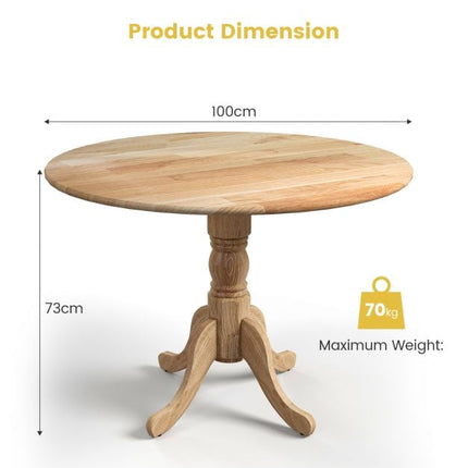 Round Dining Table, Rubber Wood, 40-Inch, Seats 4