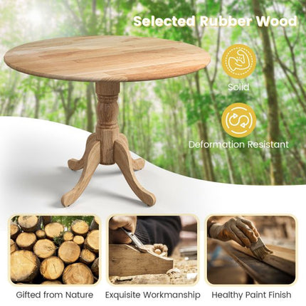 Round Dining Table, Rubber Wood, 40-Inch, Seats 4