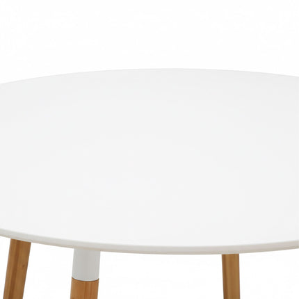 Round Dining Table with Bamboo Legs – Seats 4