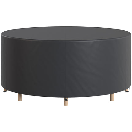 Round Garden Furniture Cover, Waterproof, 420D Oxford, Black