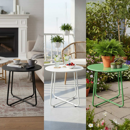 Round Metal Table – Indoor/Outdoor, Weatherproof