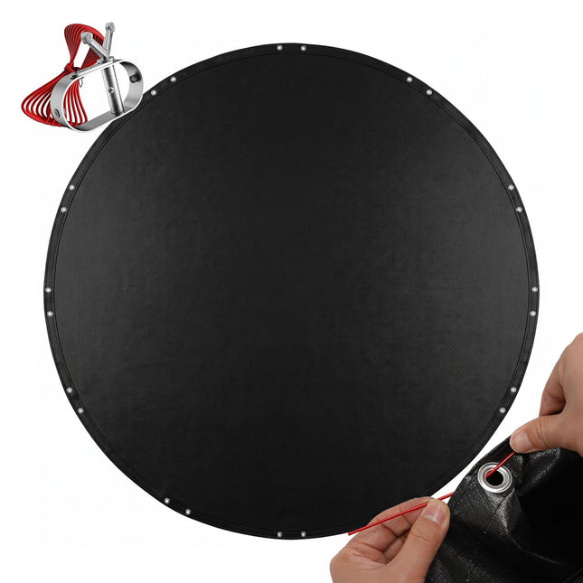 Round Pool Cover, UV-Resistant PE, 420–720 cm
