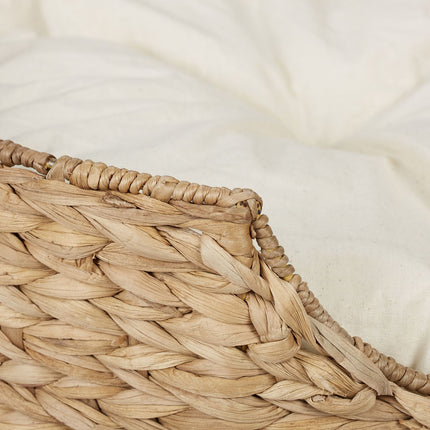 Round Seagrass Pet Bed for Dogs and Cats