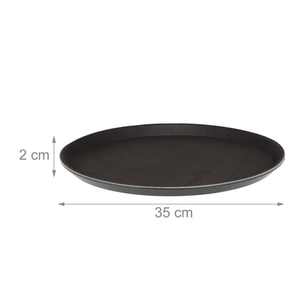 Round Serving Trays Set, 3 Pieces, 35cm Diameter