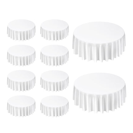Round Tablecloths, 10-Pack, 120 Inch Polyester, Stain Resistant