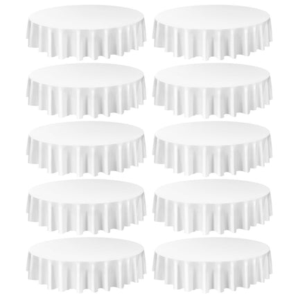 Round Tablecloths, 10-Pack 90-Inch Polyester, Washable