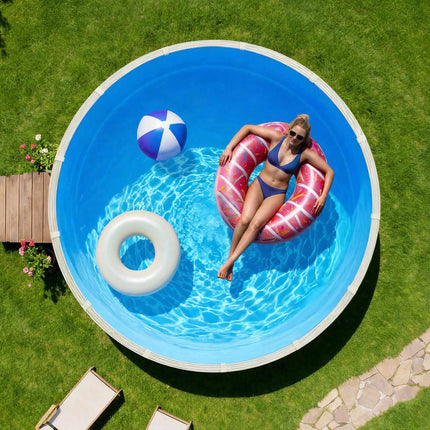 Round UniBead Pool Liner 350.5 cm, 120 cm Wall, Blue