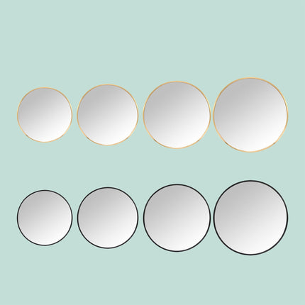 Round Wall Mirror, Metal Frame, Decorative & Functional
