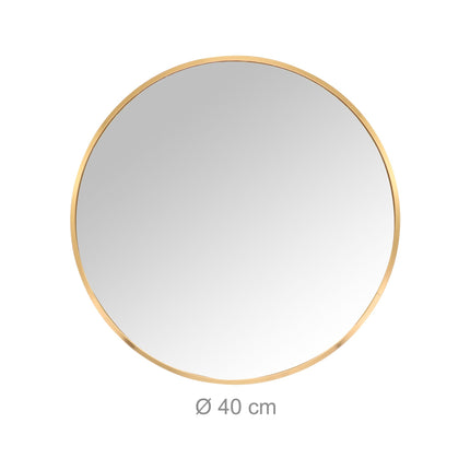 Round Wall Mirror, Metal Frame, Decorative & Functional