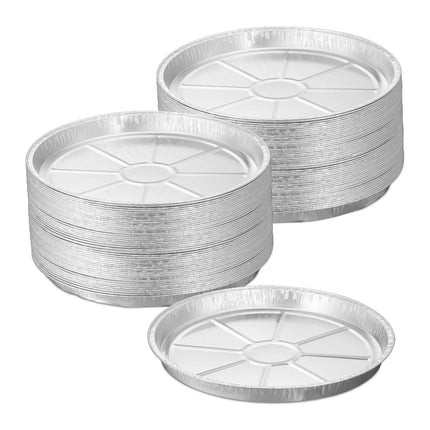 Round aluminum trays in sets of 100 pcs