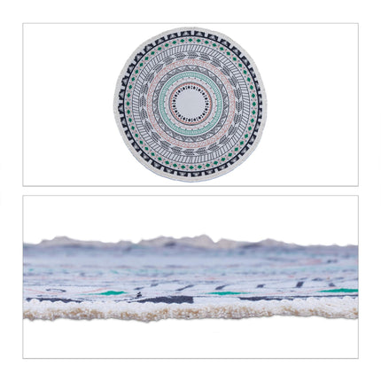 Round carpet with mandala design