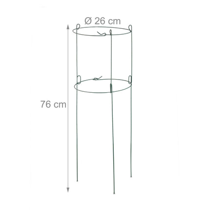 Round climbing supports in a set of 10