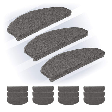 Rounded Stair Treads Set of 15 – Non-Slip, Self-Adhesive