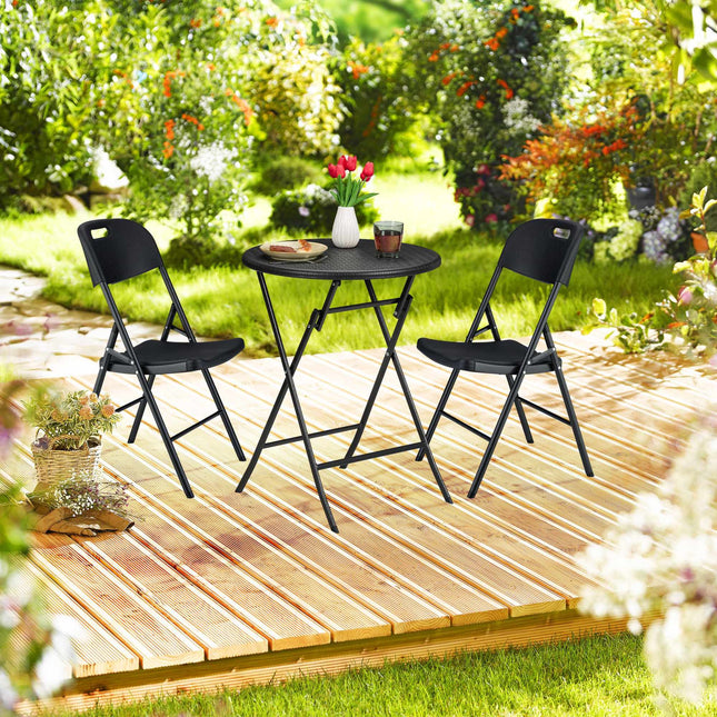 Ronde tuintafel in rotanlook