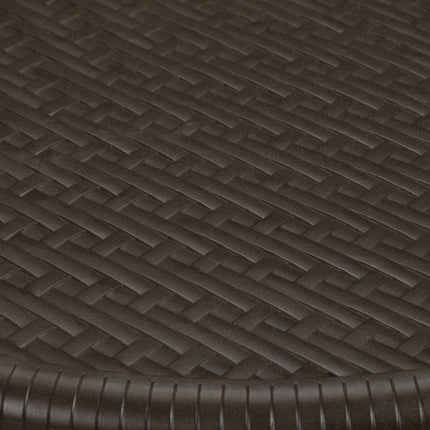Round garden table in rattan look
