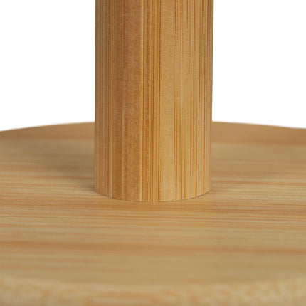 Round kitchen roll holder in bamboo