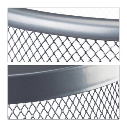 Round metal wastebasket