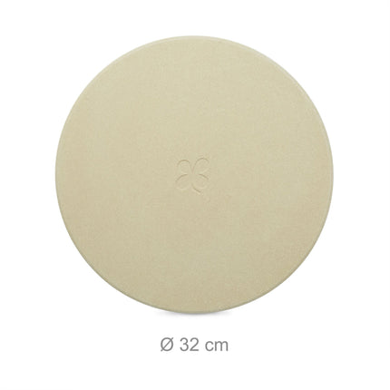Round pizza stone in a set