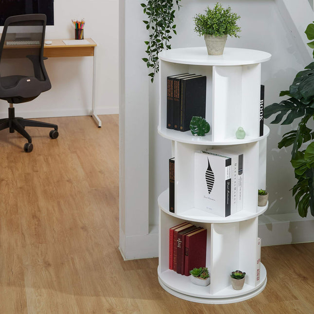 Ronde draaibare boekenplank