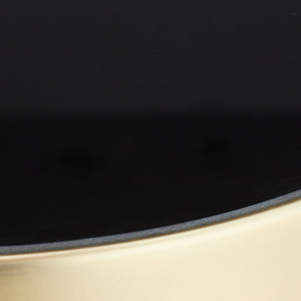 Round side table black-gold