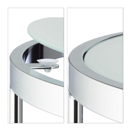 Round side table in silver