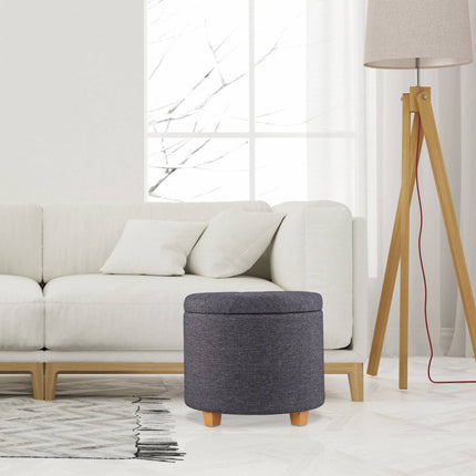Round stool with storage space
