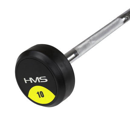 Rubber Coated Barbell, 10 kg, Gym Equipment