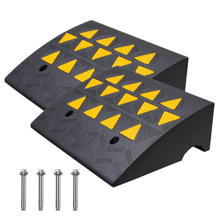Rubber Curb Ramp 2-Pack, 6 in Rise, 15-Ton Capacity