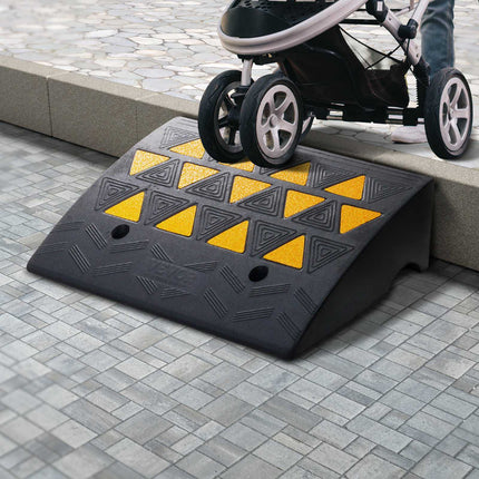 Rubber Curb Ramp 2-Pack, 6 in Rise, 15-Ton Capacity