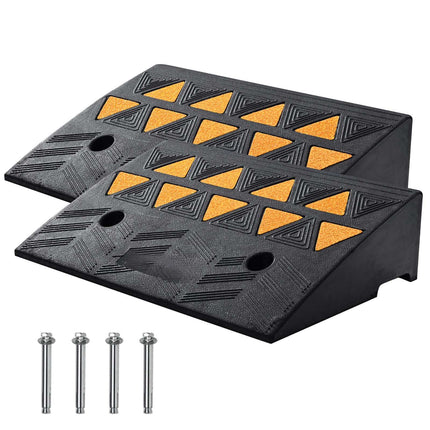 Rubber Curb Ramps 2-Pack, 5 in Rise, 15 Ton Capacity