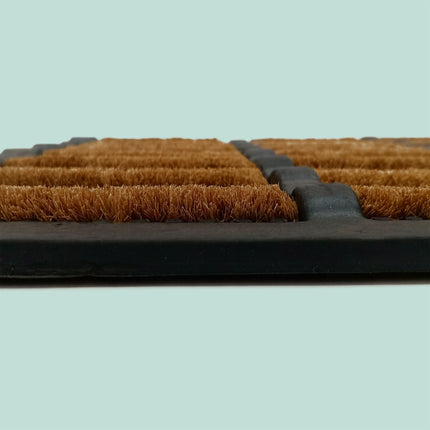 Rubber Doormat 60x40 with Coir Bristles