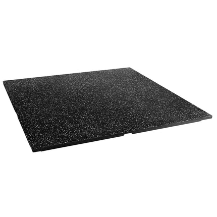 Rubber Gym Flooring, 25mm, Black/White, 1x1m Tiles