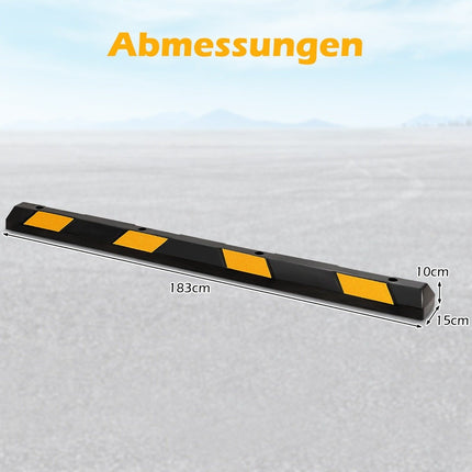 Rubber Parking Stopper, 183 cm, 4000 kg Capacity
