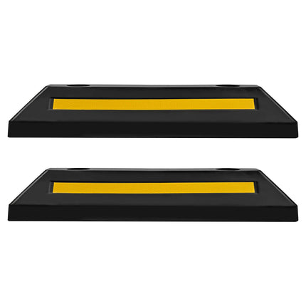 Rubber Parking Stopper Set, 2 Pack, 548 mm Reflective