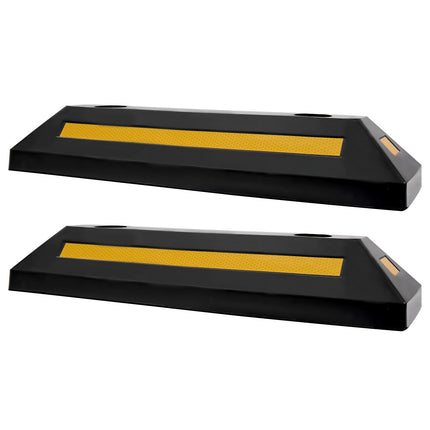 Rubber Parking Stopper Set, 2 Pack, 548 mm Reflective