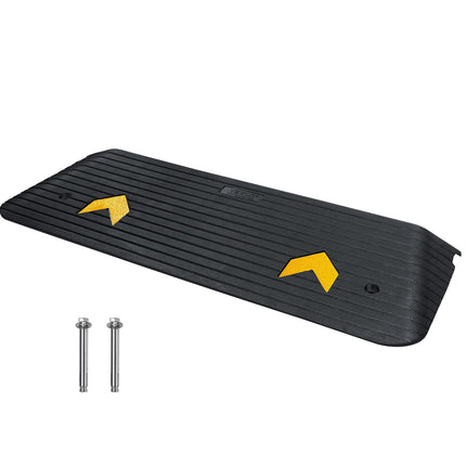 Rubber Threshold Ramp, 2-Inch Rise, Non-Slip, 15T Load