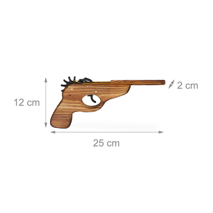 Rubber band gun in wood