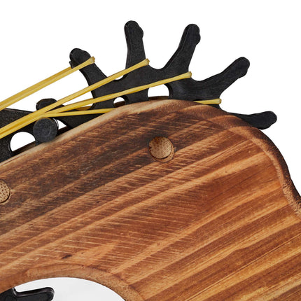 Rubber band gun in wood