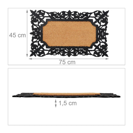 Rubber & coconut door mat