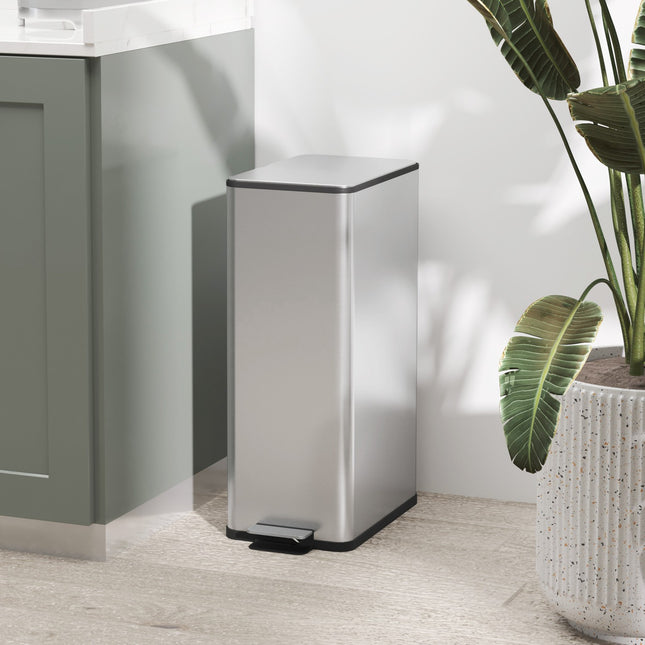 20L pedal container in stainless steel with inner container, living room/office