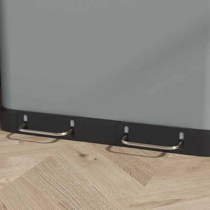 Double 30L pedal container - metal, inner container, lid