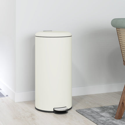Metal pedal bin with lid - 30L, inner bin included