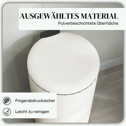 Metal pedal bin with lid - 30L, inner bin included