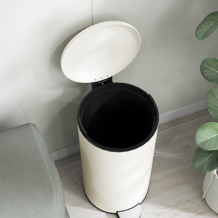 Metal pedal bin with lid - 30L, inner bin included