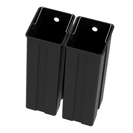 Stainless steel waste bin 40L - Double soft-closing compartments