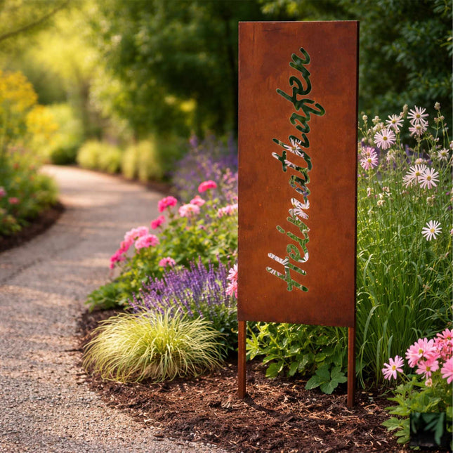 Rust-Patina Decorative Garden Stake – Weatherproof Ornament