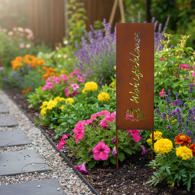 Rust-Patina Decorative Garden Stake – Weatherproof Ornament