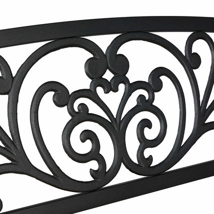 Rustic garden bench in metal and wood