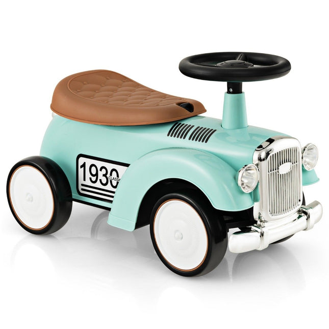 Rutcshauto ride-on vehicle with storage space & tip protection children's vehicle with steering wheel 58 x 27 x 34 cm green